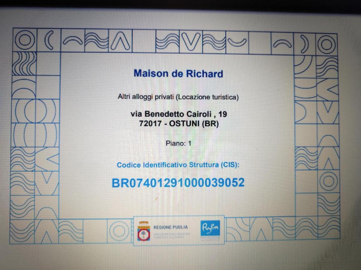 Maison De Richard Ostuni Eksteriør billede